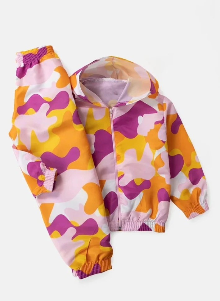 Conjunto Corta Vento Camuflado Colorido - Imagem 2