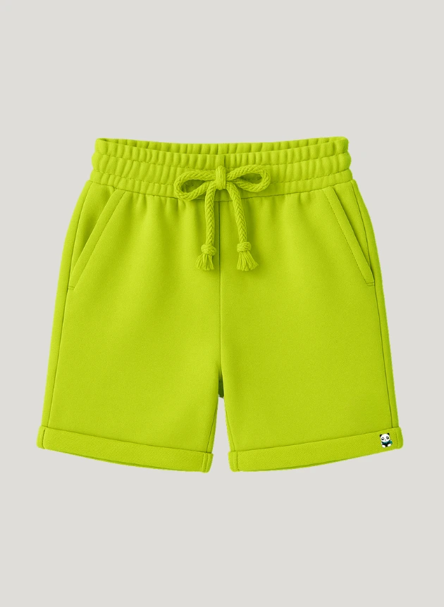 Bermuda Moletom Verde Limão