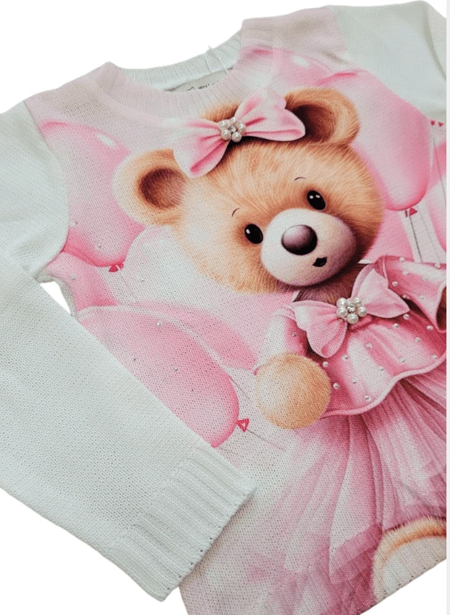 Blusa Tricô Urso Balões - Imagem 3