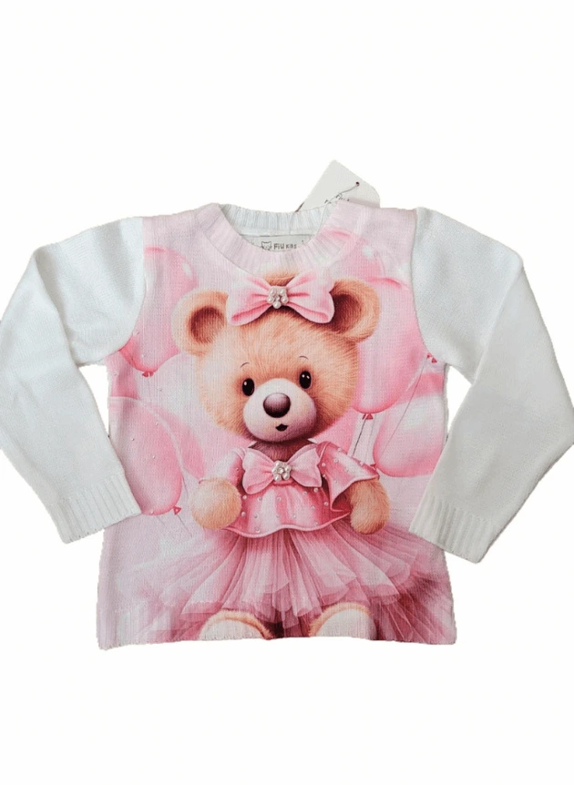 Blusa Tricô Urso Balões