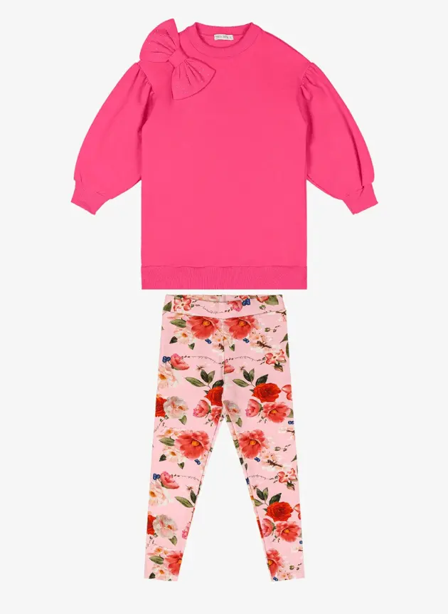 Conjunto Blusão com Legging Floral