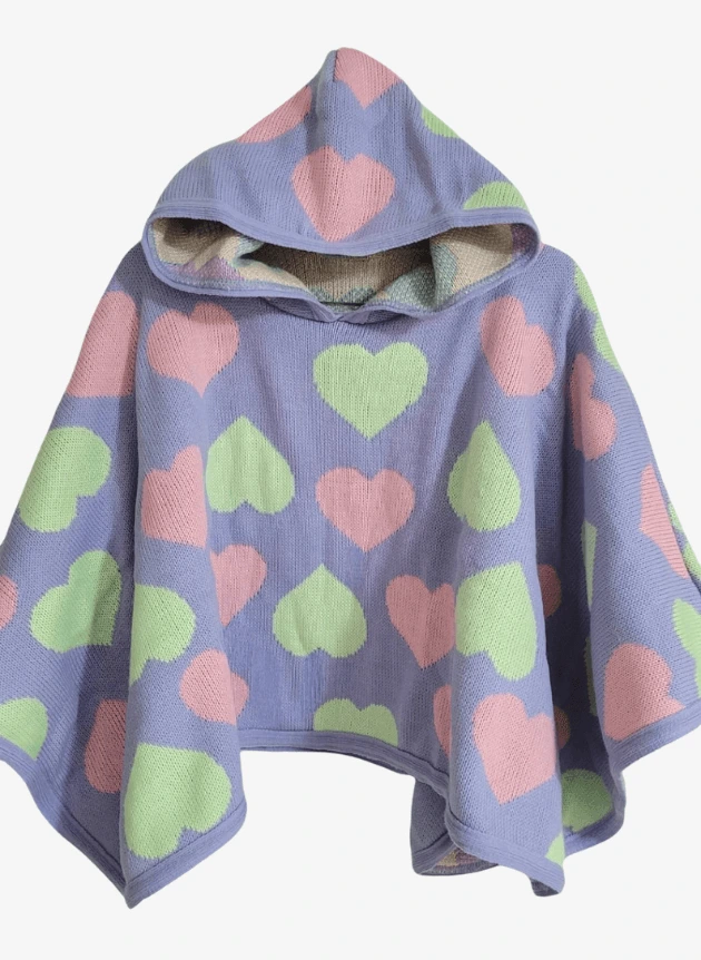 Poncho Corações