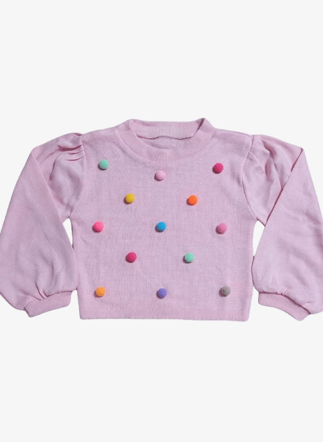 Blusa Tricô Pompom
