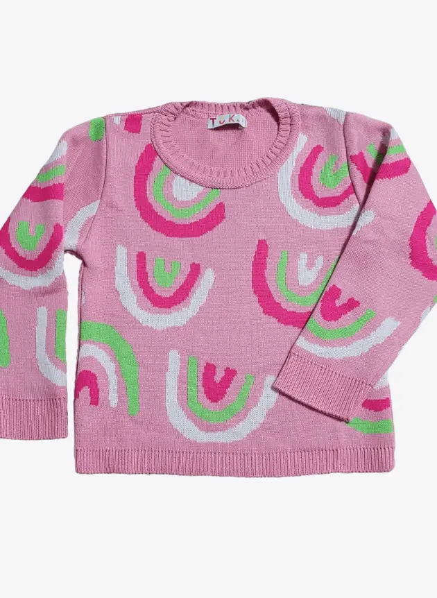 Blusa Tricô Arco-Íris