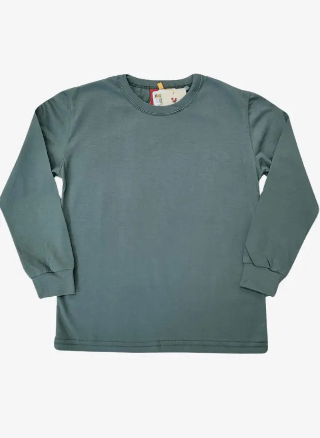 Camiseta Manga Longa Verde Militar