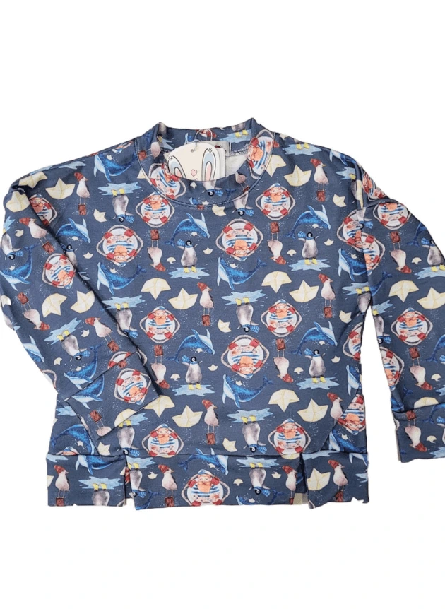 Blusão Moletinho Oceano Azul