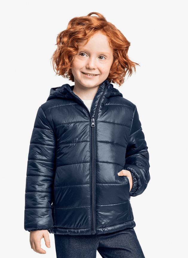 Jaqueta Puffer Unissex com Capuz - Marinho - Imagem 2