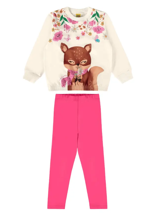 Conjunto Blusão com Legging Raposa