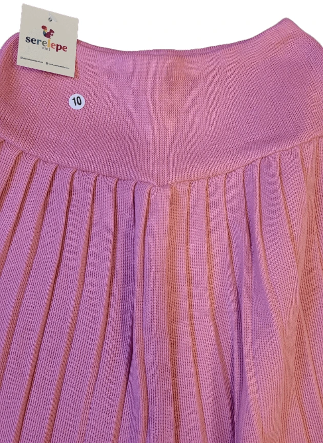 Saia Plissada Tricô Rosê - Imagem 3