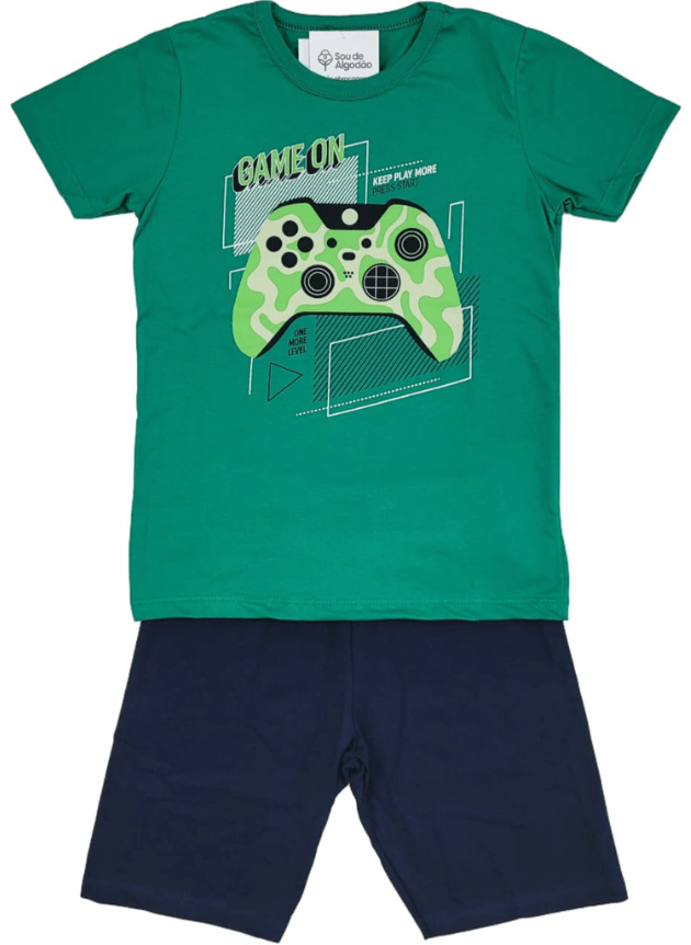 Conjunto Game Verde/Marinho