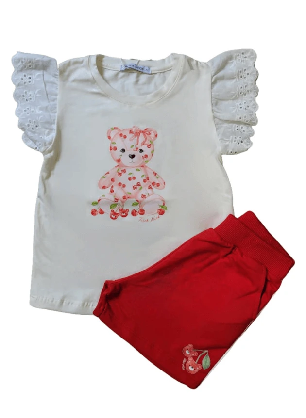 Conjunto Urso Cereja
