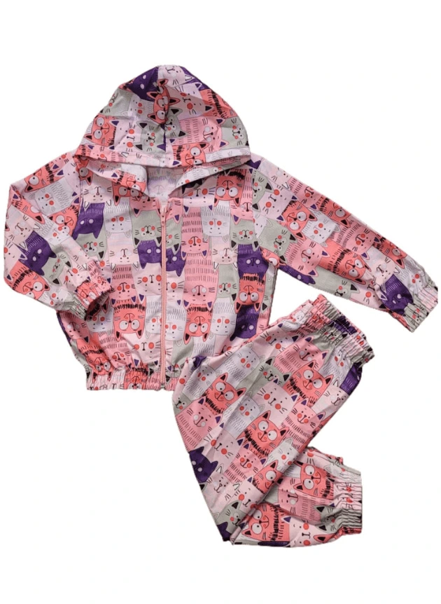 Conjunto Corta Vento Gatinhas